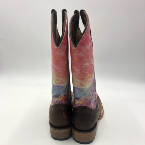Circle G by Corral Womens Stamped Shaft Square Toe Boots Multicolor US Size 7 M - Picture 7 of 9